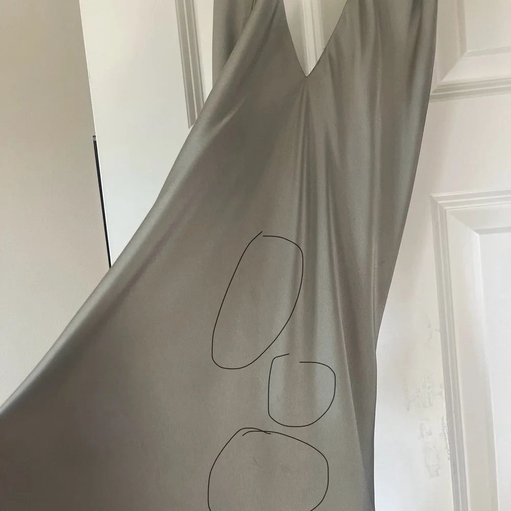 Show Me Your MuMu Jasmine Halter Midi Dress Moss Green Luxe Satin S - Picture 5 of 14